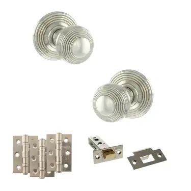 Click Here To Enlarge This Photo Of Atlantic - OE50RMKPN Old English Ripon Door Knob Pack - Polished Nickel