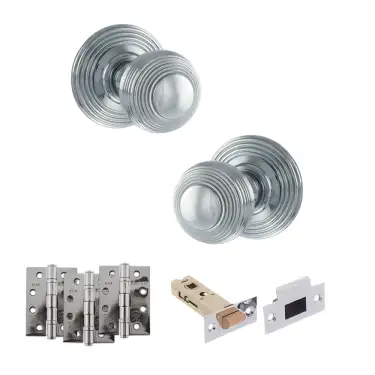 Click Here To Enlarge This Photo Of Atlantic - OE50RMKPC Old English Ripon Door Knob Pack - Polished Chrome
