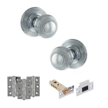 Click Here To Enlarge This Photo Of Atlantic - OE50RMKPC Old English Ripon Door Knob Pack - Polished Chrome