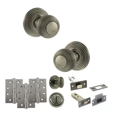 Click Here To Enlarge This Photo Of Atlantic - OE50RMKMBN Old English Ripon Door Knob Pack - Matt Gun Metal
