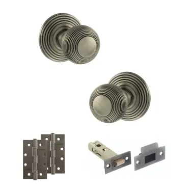 Click Here To Enlarge This Photo Of Atlantic - OE50RMKMBN Old English Ripon Door Knob Pack - Matt Gun Metal