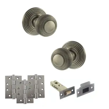 Click Here To Enlarge This Photo Of Atlantic - OE50RMKMBN Old English Ripon Door Knob Pack - Matt Gun Metal