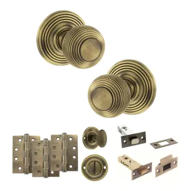 Click Here To Enlarge This Photo Of Atlantic - OE50RMKMAB Old English Ripon Door Knob Pack - Matt Antique Brass