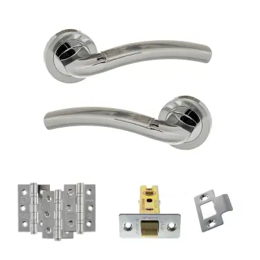 Click Here To Enlarge This Photo Of Atlantic - ECO50SCPC Eco Crest Door Handle Pack - Satin Chrome/Polished Chrome