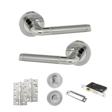 Click Here To Enlarge This Photo Of Atlantic - ECO40SCPC Eco Ocean Door Handle Pack - Satin Chrome/Polished Chrome