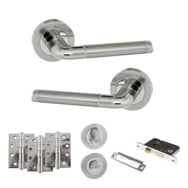 Click Here To Enlarge This Photo Of Atlantic - ECO40SCPC Eco Ocean Door Handle Pack - Satin Chrome/Polished Chrome