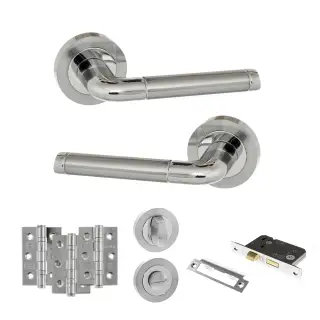 Atlantic - ECO40SCPC Eco Ocean Door Handle Pack - Satin Chrome/Polished Chrome