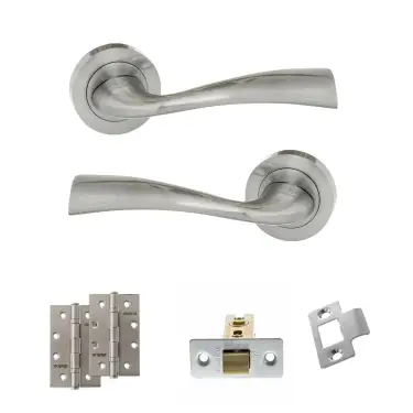 Click Here To Enlarge This Photo Of Atlantic - ECO30PC Eco Wave Door Handle Pack - Polished Chrome