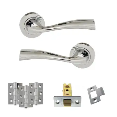 Click Here To Enlarge This Photo Of Atlantic - ECO30PC Eco Wave Door Handle Pack - Polished Chrome