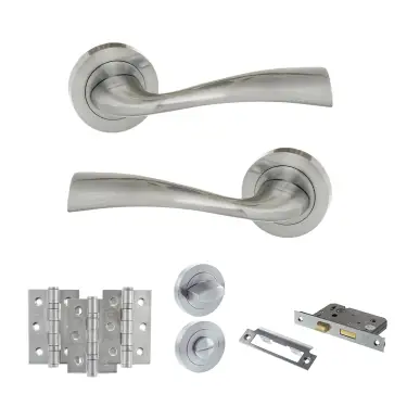 Click Here To Enlarge This Photo Of Atlantic - ECO30PC Eco Wave Door Handle Pack - Polished Chrome