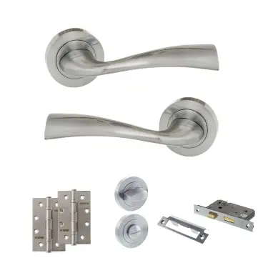 Click Here To Enlarge This Photo Of Atlantic - ECO30PC Eco Wave Door Handle Pack - Polished Chrome