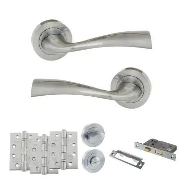 Click Here To Enlarge This Photo Of Atlantic - ECO30PC Eco Wave Door Handle Pack - Polished Chrome