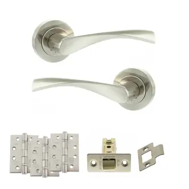Click Here To Enlarge This Photo Of Atlantic - ECO20SNNP Eco Aqua Door Handle Pack - Satin Nickel/Nickel Plate