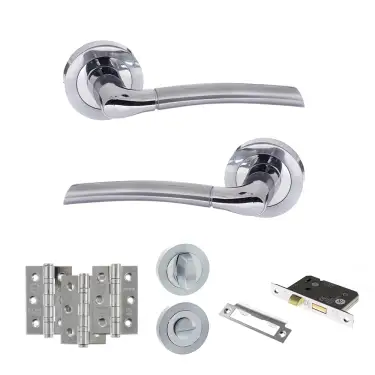 Click Here To Enlarge This Photo Of Atlantic - ECO10SCPC Eco Swell Door Handle Pack - Satin Chrome/Polished Chrome
