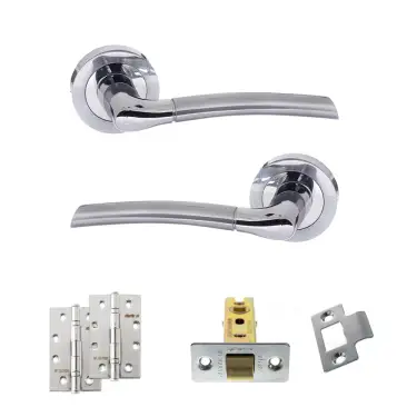 Click Here To Enlarge This Photo Of Atlantic - ECO10SCPC Eco Swell Door Handle Pack - Satin Chrome/Polished Chrome