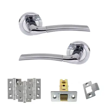 Click Here To Enlarge This Photo Of Atlantic - ECO10SCPC Eco Swell Door Handle Pack - Satin Chrome/Polished Chrome