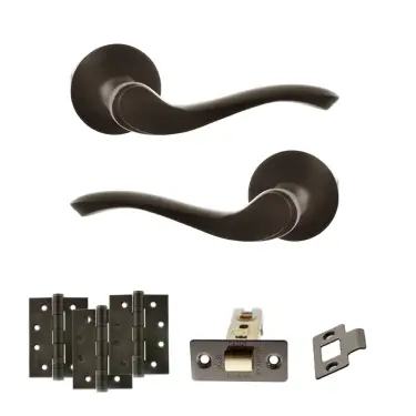 Click Here To Enlarge This Photo Of Atlantic - OE178 Old English Warwick Door Handle on Rose Pack - Urban Dark Bronze