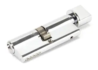 91872 From The Anvil Polished Chrome 40/40 Euro Profile Cylinder & Turn