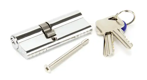 Click Here To Enlarge This Photo Of 91860 From The Anvil Polished Chrome 35/45 Euro Profile Double Cylinder