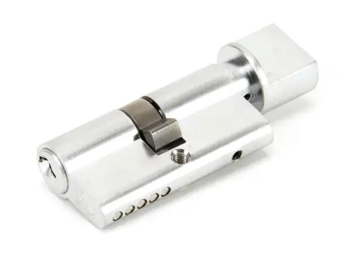 Click Here To Enlarge This Photo Of 91866 From The Anvil Satin Chrome 30/30 Euro Profile Cylinder & Turn