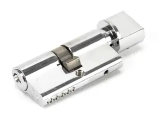 91868 From The Anvil Polished Chrome 30/30 Euro Profile Cylinder & Turn