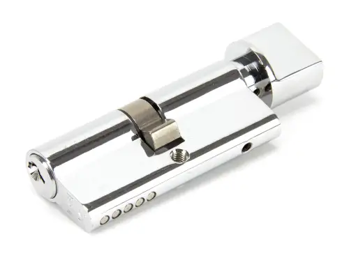 Click Here To Enlarge This Photo Of 91870 From The Anvil Polished Chrome 35/35 Euro Profile Cylinder & Turn