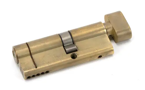Click Here To Enlarge This Photo Of 45855 From The Anvil Aged Brass 35T/45 5pin Euro Profile Cylinder & Turn