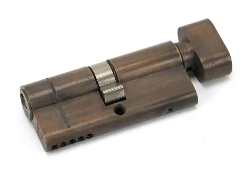 Click Here To Enlarge This Photo Of 45871 From The Anvil Aged Brass 35/35 5pin Euro Profile Cylinder & Turn (Keyed Alike)