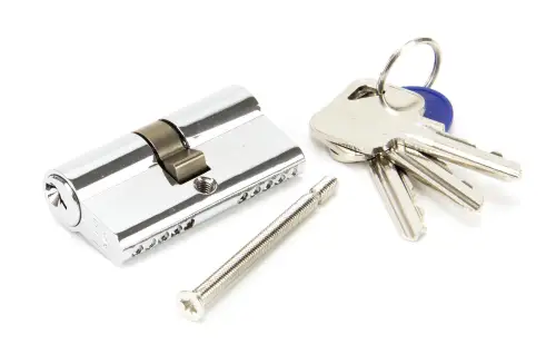 Click Here To Enlarge This Photo Of 46246 From The Anvil Polished Chrome 30/30 5pin Euro Profile Double Cylinder (Keyed Alike)