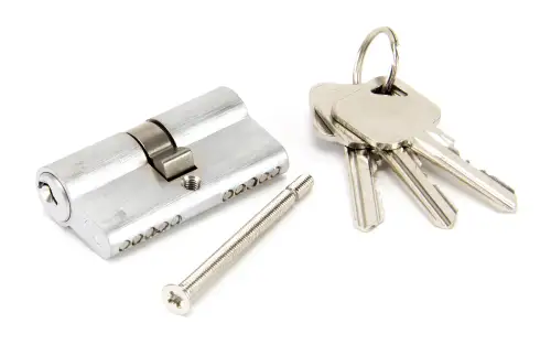 Click Here To Enlarge This Photo Of 46247 From The Anvil Satin Chrome 30/30 5pin Euro Profile Double Cylinder (Keyed Alike)