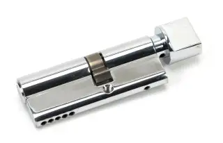 46261 From The Anvil Polished Chrome 35T/45 5pin Euro Profile Cylinder & Turn