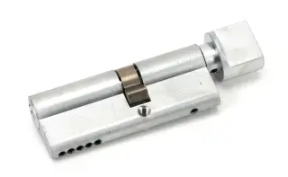 46262 From The Anvil Satin Chrome 35T/45 5pin Euro Profile Cylinder & Turn