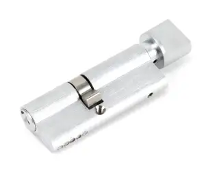46265 From The Anvil Satin Chrome 35/45T 5pin Euro Profile Cylinder & Turn