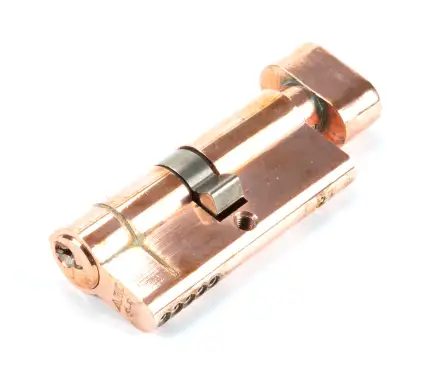 Click Here To Enlarge This Photo Of 45869 From The Anvil Polished Bronze 35/35 5pin Euro Profile Cylinder & Turn (Keyed Alike)