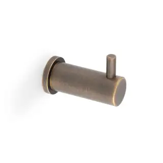 AW777AB - Alexander & Wilks Plain Robe Hook - Antique Brass