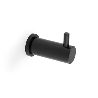 Click Here To Enlarge This Photo Of AW777BL - Alexander & Wilks Plain Robe Hook - Black