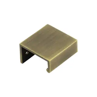 BUR910AB - Frelan Hardware Burlington 50mm Antique Brass Angled Edge Pull