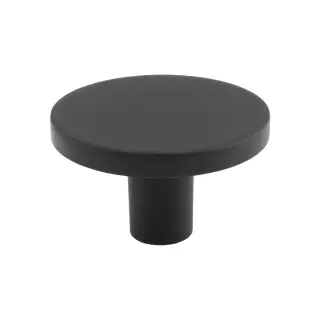 FTD348BMB - Carlisle Brass Fingertip Design Circular Cupboard Knob Black 41mm