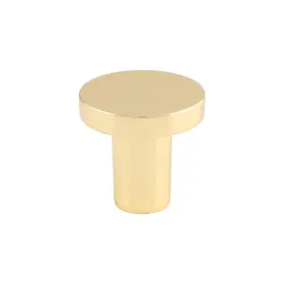 FTD348APB - Carlisle Brass Fingertip Design Circular Cupboard Knob Polished Brass 26mm