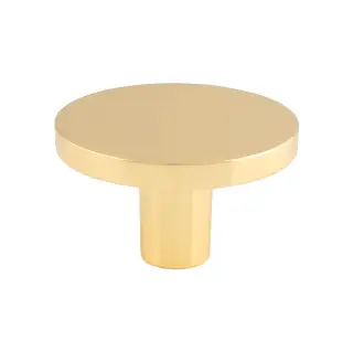 FTD348BPB - Carlisle Brass Fingertip Design Circular Cupboard Knob Polished Brass 41mm