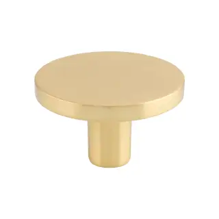FTD348BSB - Carlisle Brass Fingertip Design Circular Cupboard Knob Satin Brass 41mm