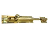 FB79 - Zoo Hardware Fulton & Bray Architectural (Heavy Duty) Barrel Bolt 900mm x 50mm Polished Brass
