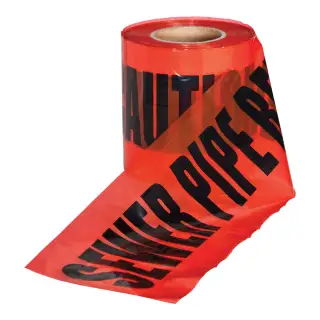 SEWERT ProSolve Underground Warning Tape - Sewer Pipe (Red) 150mm x 365m