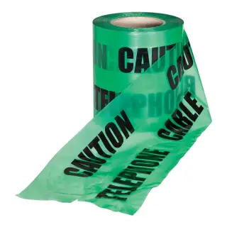 TELT ProSolve Underground Warning Tape - Telephone Cable (Green) 150mm x 365m