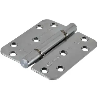 Click Here To Enlarge This Photo Of H102-FR-BZP Royde & Tucker 100mm x 88mm x 3mm Grade 13 Hi-Load Three Knuckle Butt Hinge (Radius Corners) Bright Zinc Plated