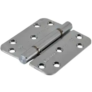 H102-FR-BZP Royde & Tucker 100mm x 88mm x 3mm Grade 13 Hi-Load Three Knuckle Butt Hinge (Radius Corners) Bright Zinc Plated