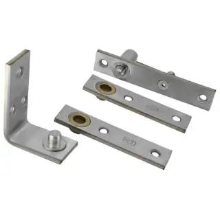 H131-100 Royde & Tucker Hi Load Double Action Door Pivot Hinge Set - Satin Stainless Steel
