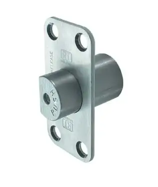 Click Here To Enlarge This Photo Of H131-106 Royde & Tucker Emergency Release Door Stop with Holdback - Satin Stainless Steel