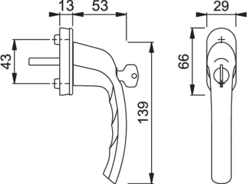 Click Here To Enlarge This Photo Of 0710S/U26 TBT1 HOPPE Tokyo Lockable Tilt & Turn Window Handle with TBT1 Operation - White (1958835)