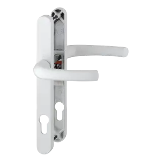 1710RH/3623N HOPPE Tokyo 92mm UPVC Lever Door Handles on Narrow Backplate (215mm c/c) - White (1992099)